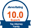Avvo Rating | 10.0 | Superb | Top Attorney | Family
